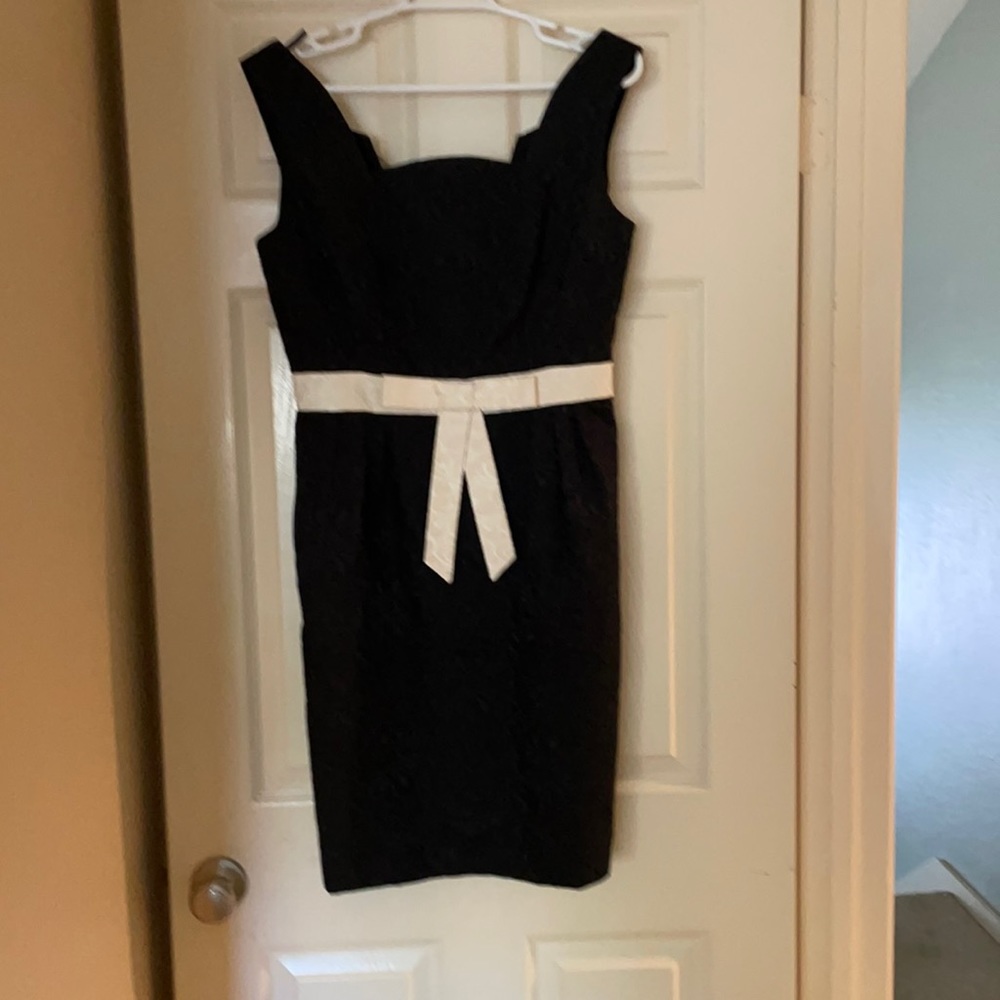 Milly floral black and white zip up dress